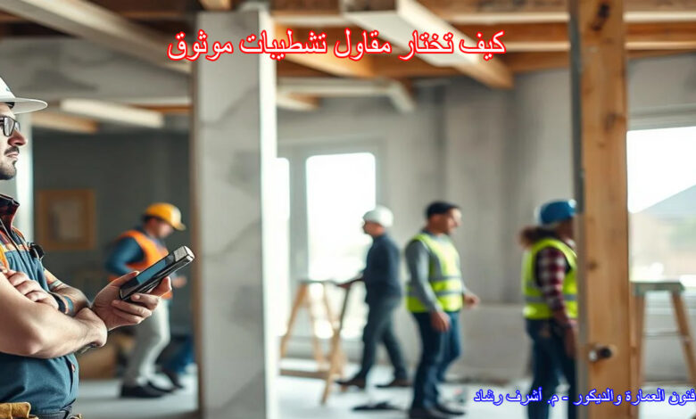 كيف تختار مقاول تشطيبات موثوق